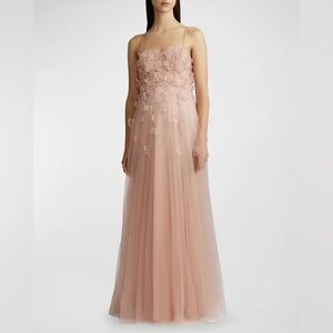Zac Posen Blush Floral Gown